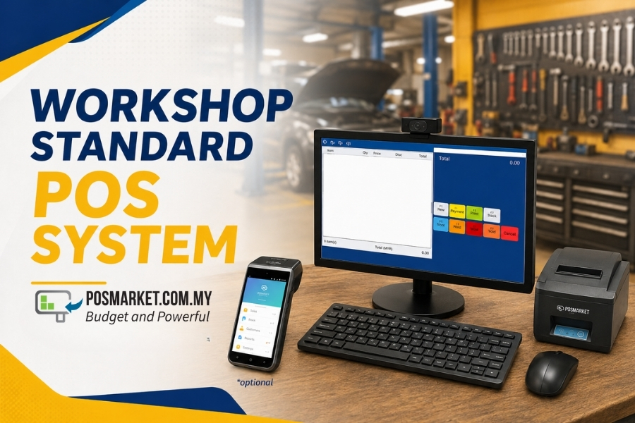 Workshop POS system for job tracking, invoicing and service counter billing
