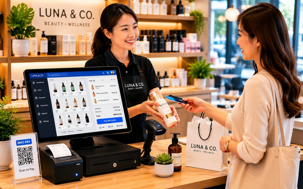 Retail tablet POS with connected barcode scanner