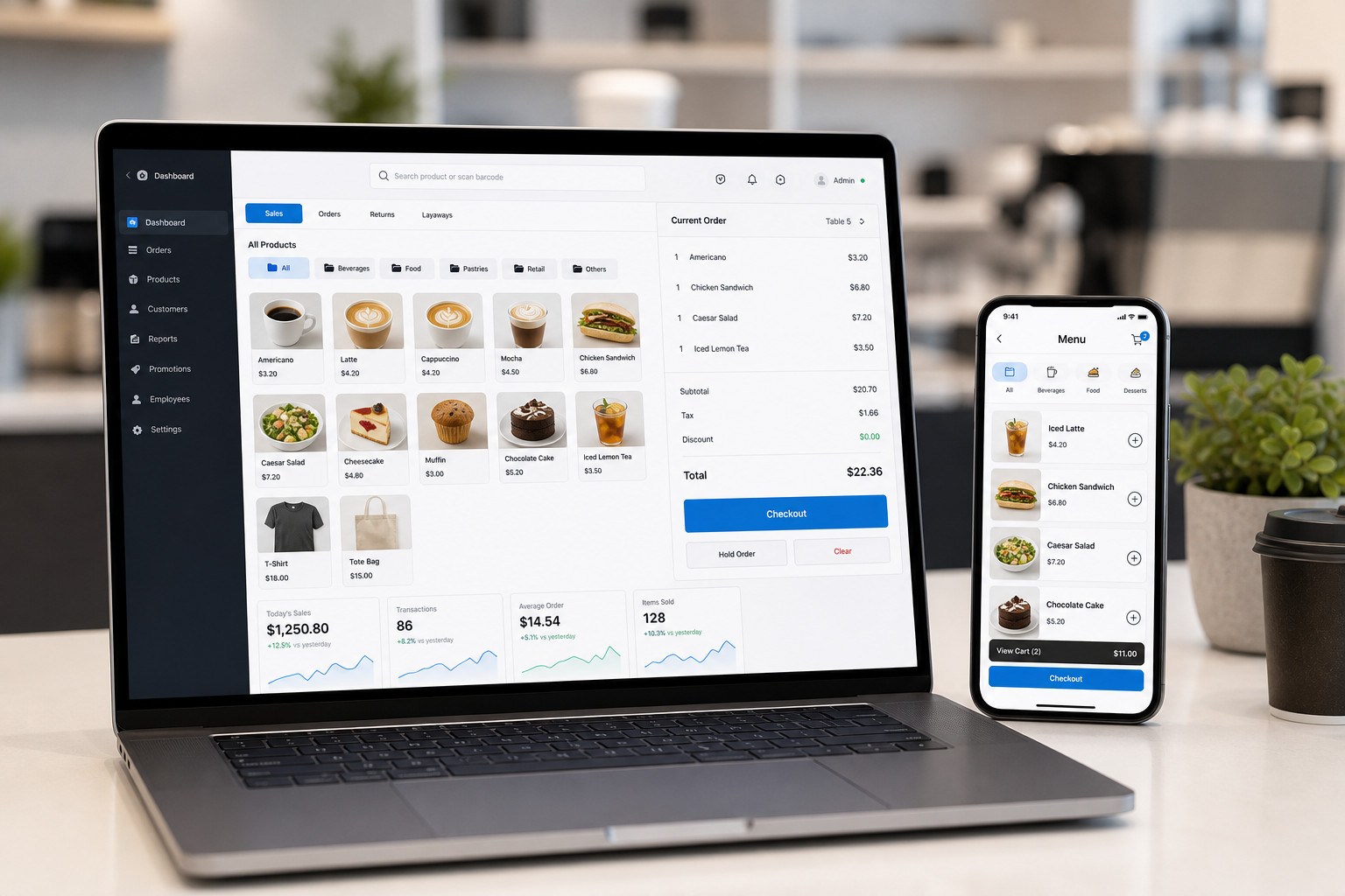 BMO POS Web and mobile self-order system