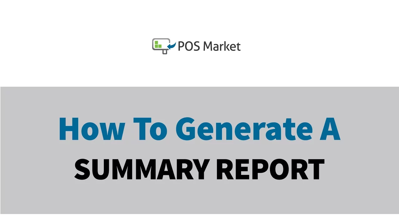 Generate a Summary Report