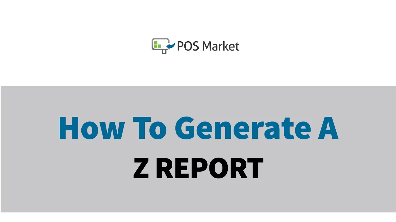 Generate a Z Report